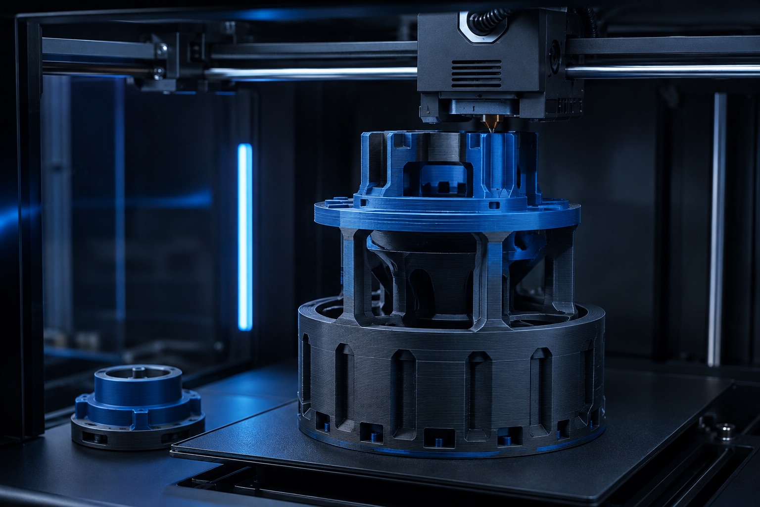 3D-Druck eines technischen Bauteils im FDM-Drucker