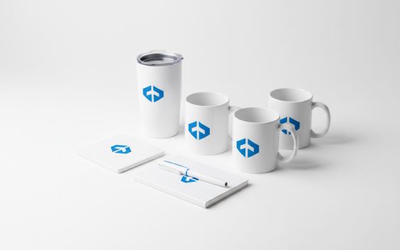 Komplettes Firmenbranding und Corporate-Branding gedruckt mit Sublimationsdruck